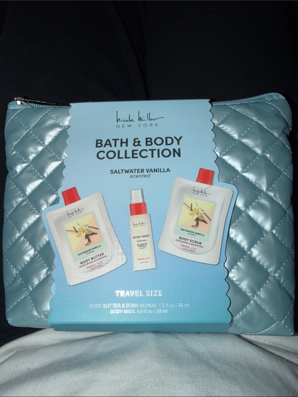 Nicole Miller Bath & Body Collection Travel Set in Light Blue